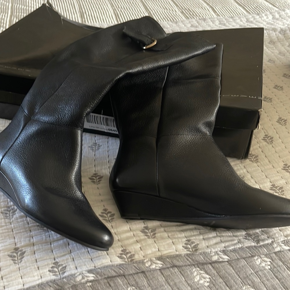 Steve Madden Intyce black leather boots